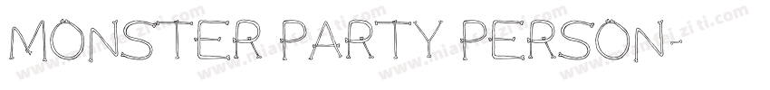 MONSTER PARTY PERSON字体转换